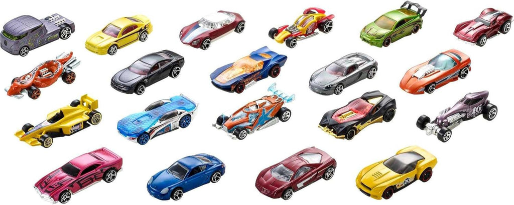 Hot Wheels Toy Cars & Trucks 20-Pack, Set of 20 1:64 Scale Vehicles for Play or Display, Instant Collection