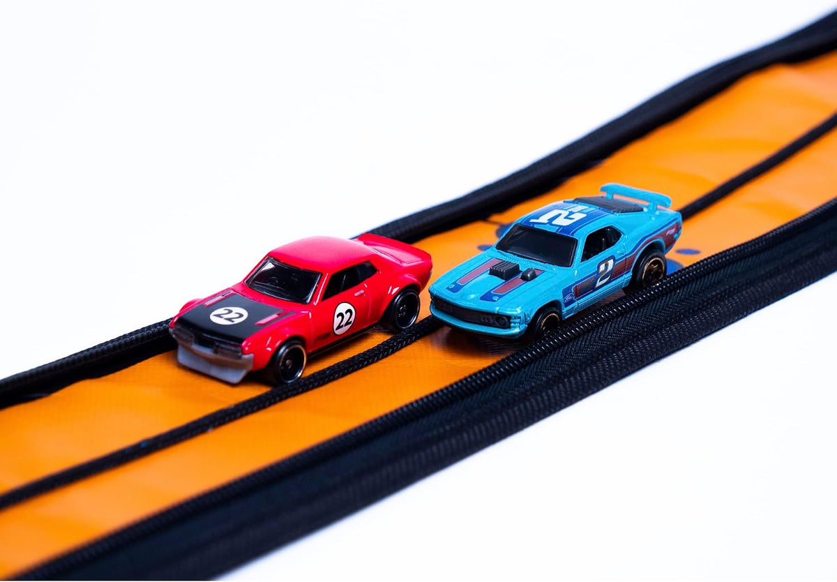 Hot Wheels ZipBin Wheelie Track Pack - Portable Toy Car Storage, Ages 3+