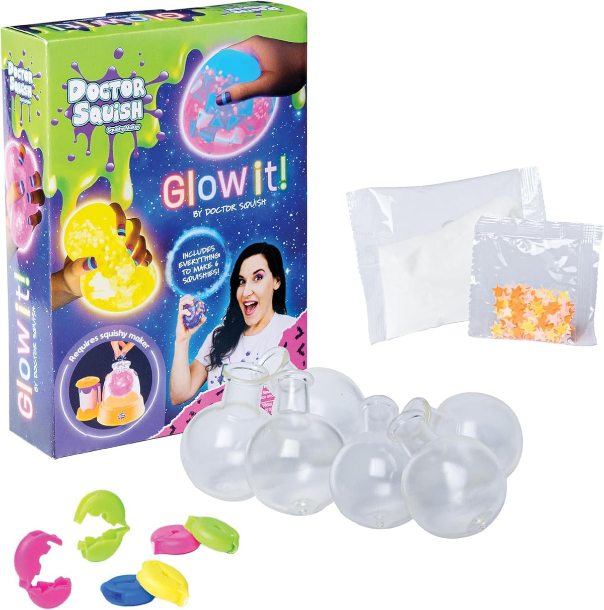 Doctor Squish Squishy Maker Neon Refill Pack | DIY Squishy Making Kit