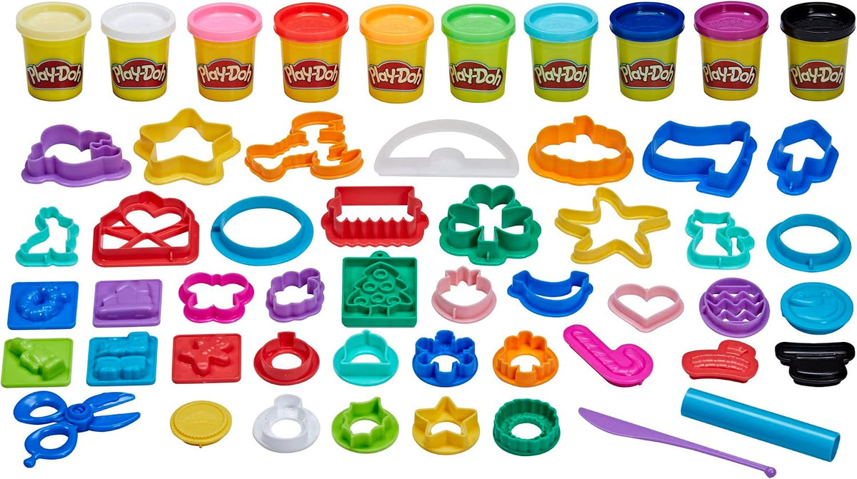 Play-Doh Holiday Set of Tools, 43 Accessories & 10 Modeling Compound Colors, Kids Toys, Holiday Arts and Crafts for Kids 3+