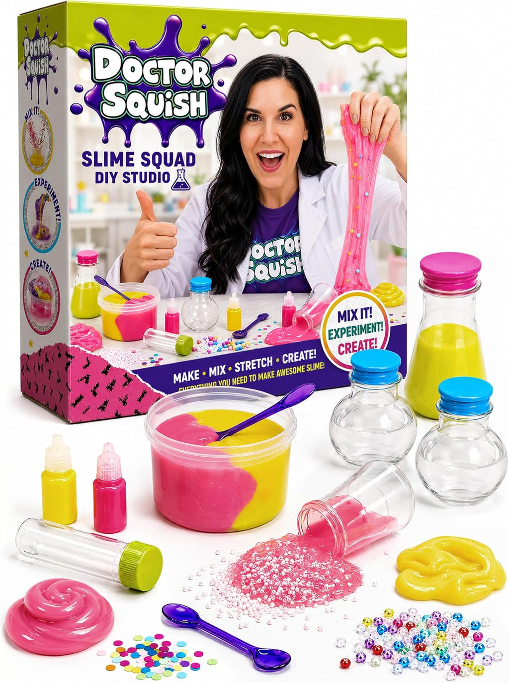 Doctor Squish Slime Academy DIY Studio - Slime Making Kit for Boys & Girls