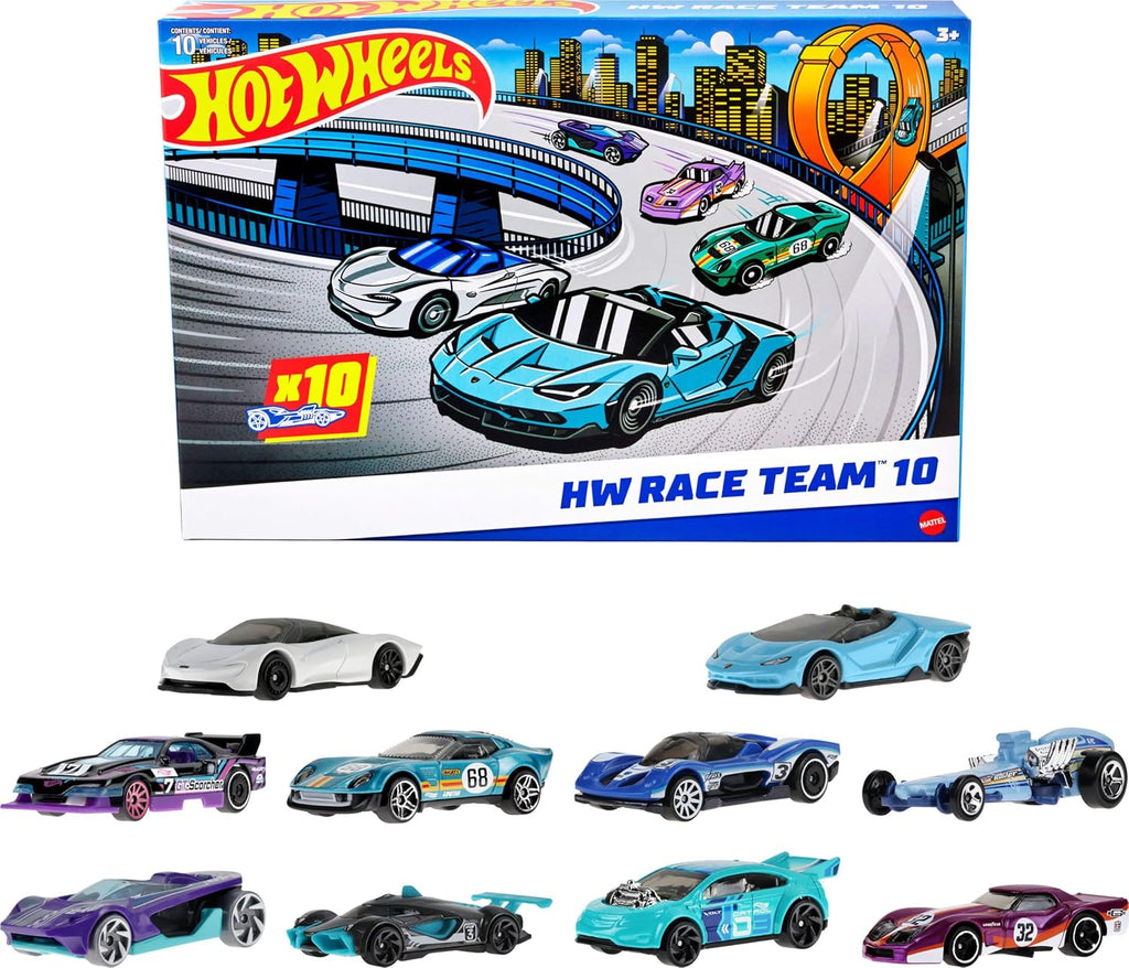 Hot Wheels 10-Pack of Toy Race Cars