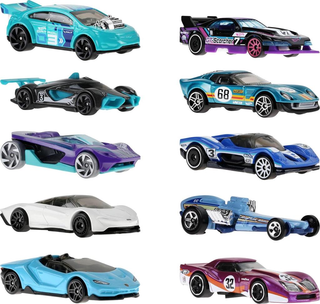 Hot Wheels 10-Pack of Toy Race Cars