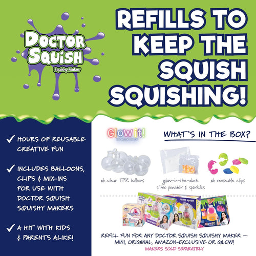 Doctor Squish Squishy Maker Neon Refill Pack | DIY Squishy Making Kit