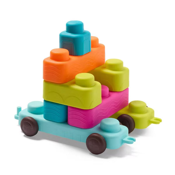 B. toys Buildin’ Squishies - 30pc Soft Sensory Building Blocks
