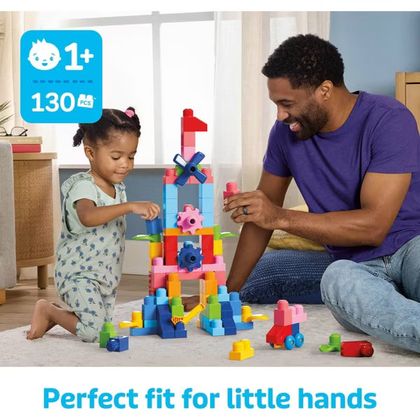 MEGA BLOKS First Builders Big Bag of Blocks Toy Blocks with Storage Bag - 130pc