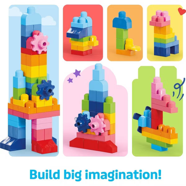 MEGA BLOKS First Builders Big Bag of Blocks Toy Blocks with Storage Bag - 130pc