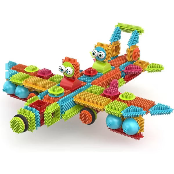 Contixo ST5 STEM Building Toys, 144 pcs Bristle Shape 3D Tiles Construction Educational Block, Creativity Beyond Imagination for Kids Ages 3-8
