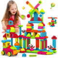 Contixo ST5 STEM Building Toys, 144 pcs Bristle Shape 3D Tiles Construction Educational Block, Creativity Beyond Imagination for Kids Ages 3-8